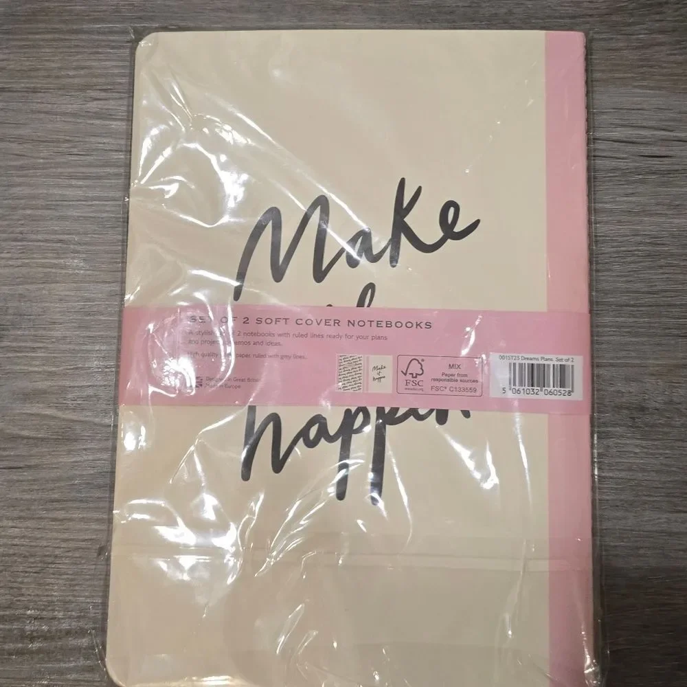 FSC Set of 2 Soft Cover Notebooks‎ w/ Inspirational Text